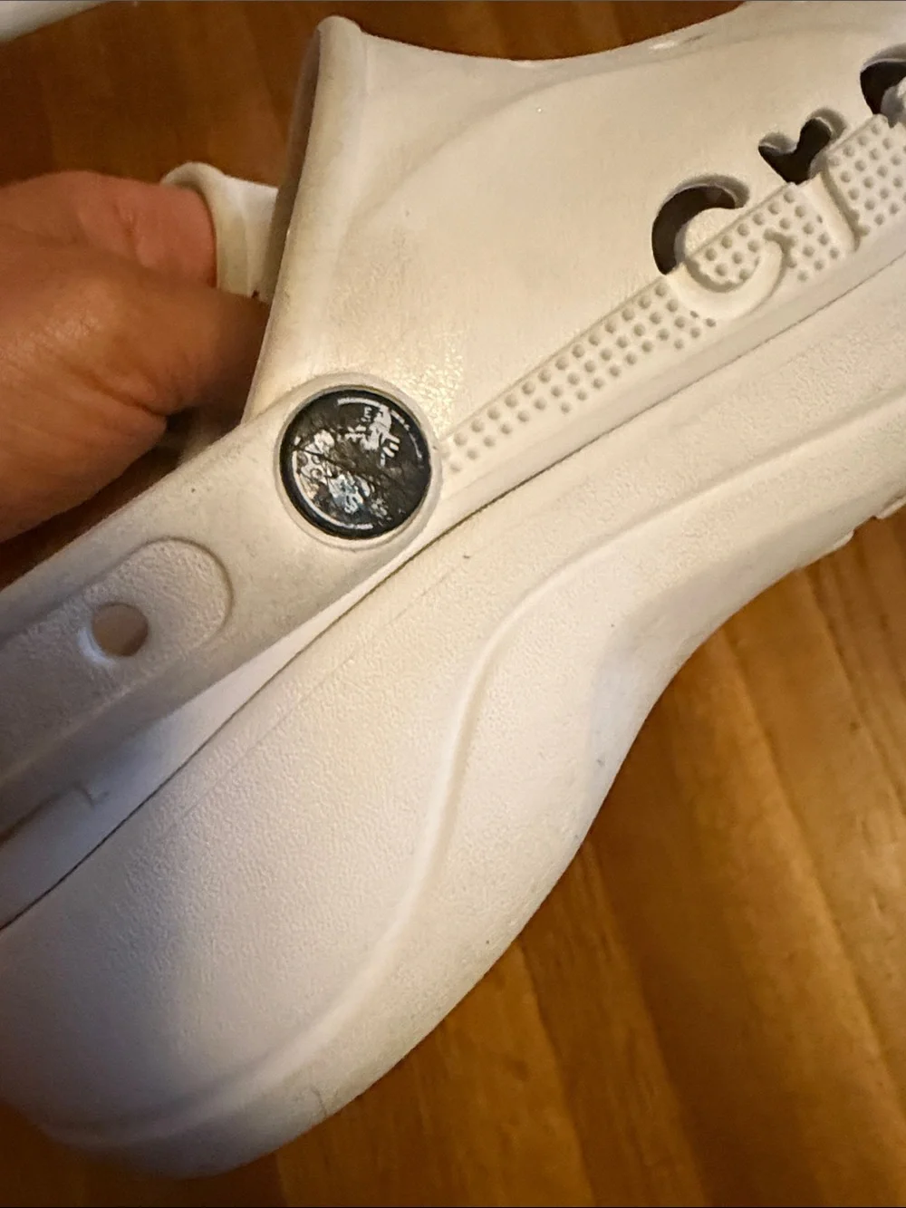 CROCS Platform/tall Clog in White W6